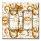 Printed Decora 2 Gang Rocker Style Switch with matching Wall Plate - Golden Moon, Sun and Dragon