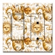 Printed 2 Gang Decora Switch - Outlet Combo with matching Wall Plate - Golden Moon, Sun and Dragon
