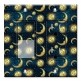 Printed 2 Gang Decora Switch - Outlet Combo with matching Wall Plate - Golden Moon and Suns