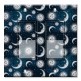 Printed Decora 2 Gang Rocker Style Switch with matching Wall Plate - Gray Moon and Suns