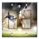 Printed Decora 2 Gang Rocker Style Switch with matching Wall Plate - Soccer Players