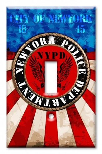 Art Plates - Decorative OVERSIZED Switch Plates & Outlet Covers - New York Police Department