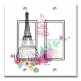 Printed Decora 2 Gang Rocker Style Switch with matching Wall Plate - In Love with Paris