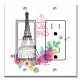 Printed 2 Gang Decora Switch - Outlet Combo with matching Wall Plate - In Love with Paris