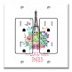 Printed 2 Gang Decora Duplex Receptacle Outlet with matching Wall Plate - In Love with Paris II