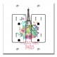 Printed 2 Gang Decora Duplex Receptacle Outlet with matching Wall Plate - In Love with Paris II