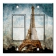 Printed Decora 2 Gang Rocker Style Switch with matching Wall Plate - Eiffel Tower faded Picture