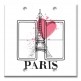 Printed Decora 2 Gang Rocker Style Switch with matching Wall Plate - Love, Paris