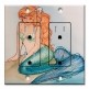 Printed 2 Gang Decora Duplex Receptacle Outlet with matching Wall Plate - Mermaid