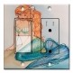 Printed 2 Gang Decora Switch - Outlet Combo with matching Wall Plate - Mermaid