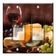 Printed Decora 2 Gang Rocker Style Switch with matching Wall Plate - Wine and Cheese II