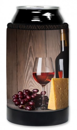 Glass of Red Wine & Cheese - #3109