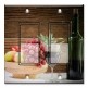 Printed Decora 2 Gang Rocker Style Switch with matching Wall Plate - Red Wine with Fruit