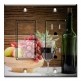 Printed 2 Gang Decora Switch - Outlet Combo with matching Wall Plate - Red Wine with Fruit
