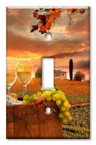 Art Plates - Decorative OVERSIZED Switch Plate - Outlet Cover - Wine by an Italian Winery