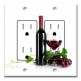 Printed 2 Gang Decora Duplex Receptacle Outlet with matching Wall Plate - Red Wine with White Background