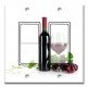 Printed Decora 2 Gang Rocker Style Switch with matching Wall Plate - Red Wine with White Background
