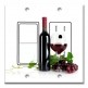 Printed 2 Gang Decora Switch - Outlet Combo with matching Wall Plate - Red Wine with White Background