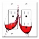 Printed 2 Gang Decora Duplex Receptacle Outlet with matching Wall Plate - Red Wine, Cheers