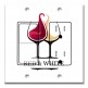 Printed 2 Gang Decora Switch - Outlet Combo with matching Wall Plate - Red and White Wine