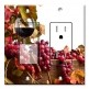 Printed 2 Gang Decora Switch - Outlet Combo with matching Wall Plate - Red Wine and Grapes