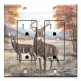 Printed 2 Gang Decora Duplex Receptacle Outlet with matching Wall Plate - White Tail Deer