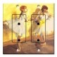 Printed 2 Gang Decora Duplex Receptacle Outlet with matching Wall Plate - Degas: Dancers at Bar