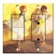 Printed 2 Gang Decora Switch - Outlet Combo with matching Wall Plate - Degas: Dancers at Bar