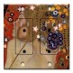 Printed 2 Gang Decora Duplex Receptacle Outlet with matching Wall Plate - Klimt: Sea Serpents IV