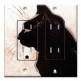Printed 2 Gang Decora Duplex Receptacle Outlet with matching Wall Plate - Les Chats