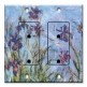 Printed 2 Gang Decora Duplex Receptacle Outlet with matching Wall Plate - Monet: Irises