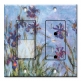 Printed 2 Gang Decora Switch - Outlet Combo with matching Wall Plate - Monet: Irises