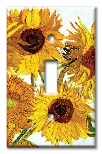 Art Plates - Decorative OVERSIZED Switch Plate - Outlet Cover - Van Gogh: Sunflowers