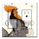 Printed 2 Gang Decora Switch - Outlet Combo with matching Wall Plate - Cocorico
