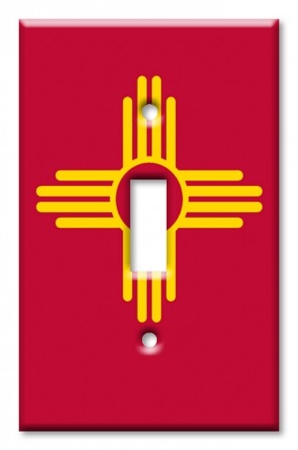 Art Plates - Decorative OVERSIZED Switch Plates & Outlet Covers - New Mexico Flag Zia