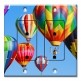 Printed 2 Gang Decora Duplex Receptacle Outlet with matching Wall Plate - Hot Air Balloons