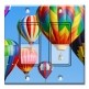 Printed Decora 2 Gang Rocker Style Switch with matching Wall Plate - Hot Air Balloons