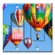 Printed 2 Gang Decora Switch - Outlet Combo with matching Wall Plate - Hot Air Balloons