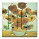 Printed 2 Gang Decora Duplex Receptacle Outlet with matching Wall Plate - Van Gogh: Sunflowers II
