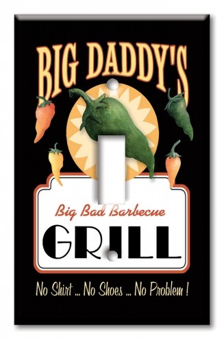 Art Plates - Decorative OVERSIZED Wall Plates & Outlet Covers - Big Daddy's Grill