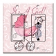 Printed 2 Gang Decora Switch - Outlet Combo with matching Wall Plate - It' A Girl: Carriage