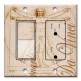 Printed 2 Gang Decora Switch - Outlet Combo with matching Wall Plate - Da Vinci: Man