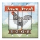 Printed Decora 2 Gang Rocker Style Switch with matching Wall Plate - Farm Fresh Eggs