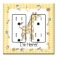 Printed 2 Gang Decora Duplex Receptacle Outlet with matching Wall Plate - I'm Here