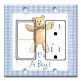 Printed 2 Gang Decora Switch - Outlet Combo with matching Wall Plate - It's A Boy: Teddy Bear