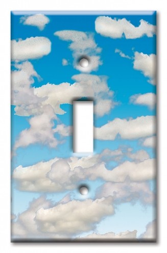 Art Plates - Decorative OVERSIZED Wall Plates & Outlet Covers - Clouds