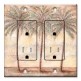 Printed 2 Gang Decora Duplex Receptacle Outlet with matching Wall Plate - Palm Trees