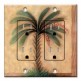 Printed 2 Gang Decora Duplex Receptacle Outlet with matching Wall Plate - Palm