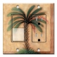 Printed 2 Gang Decora Switch - Outlet Combo with matching Wall Plate - Palm