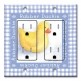 Printed 2 Gang Decora Duplex Receptacle Outlet with matching Wall Plate - Rubber Ducky